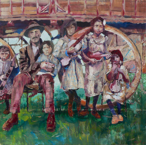 Travelling Family of musicians